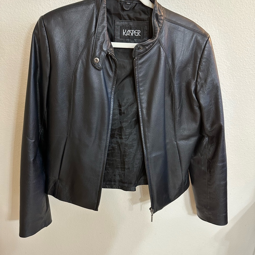 Kasper Women's Black Leather Jacket